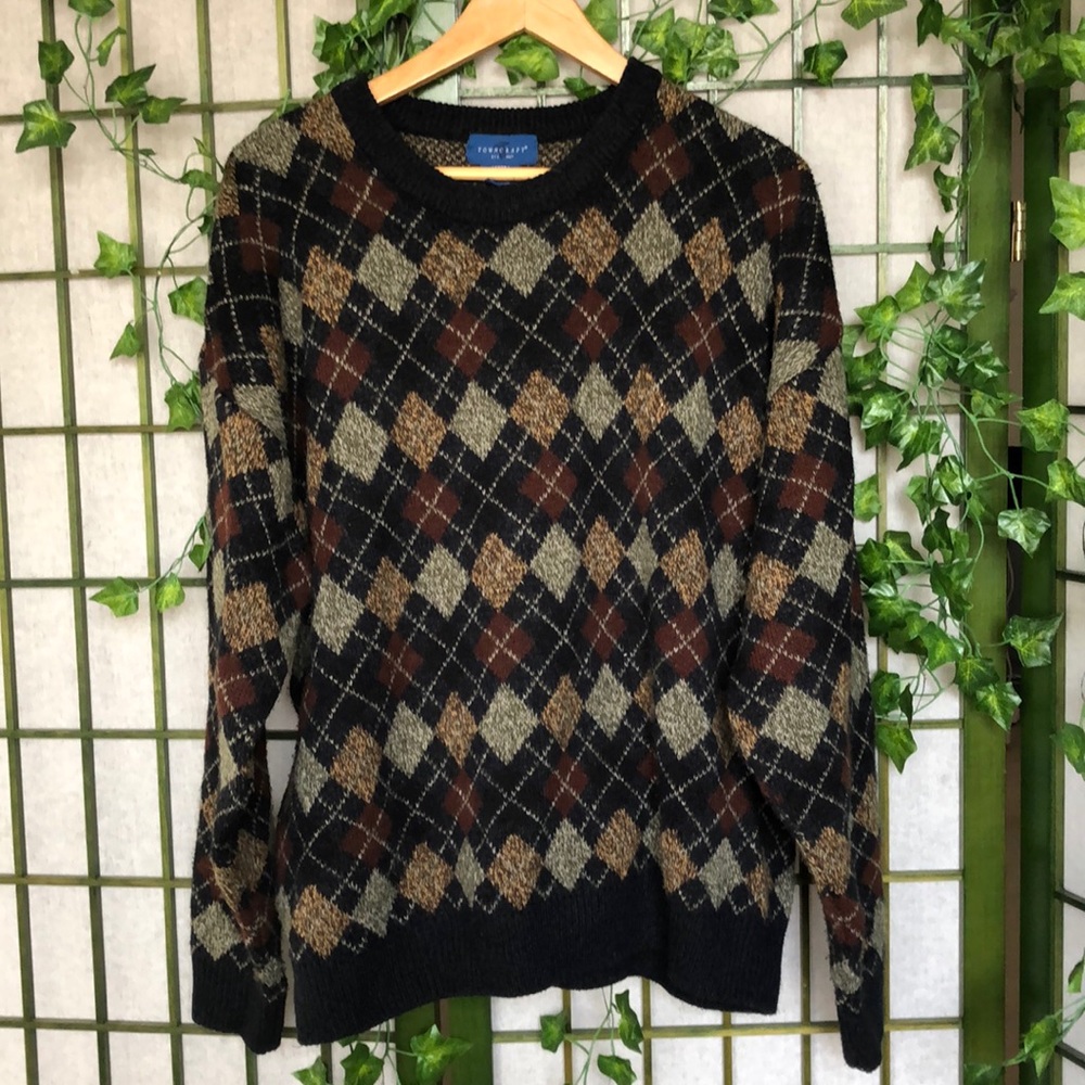 Argyle Knit Sweater